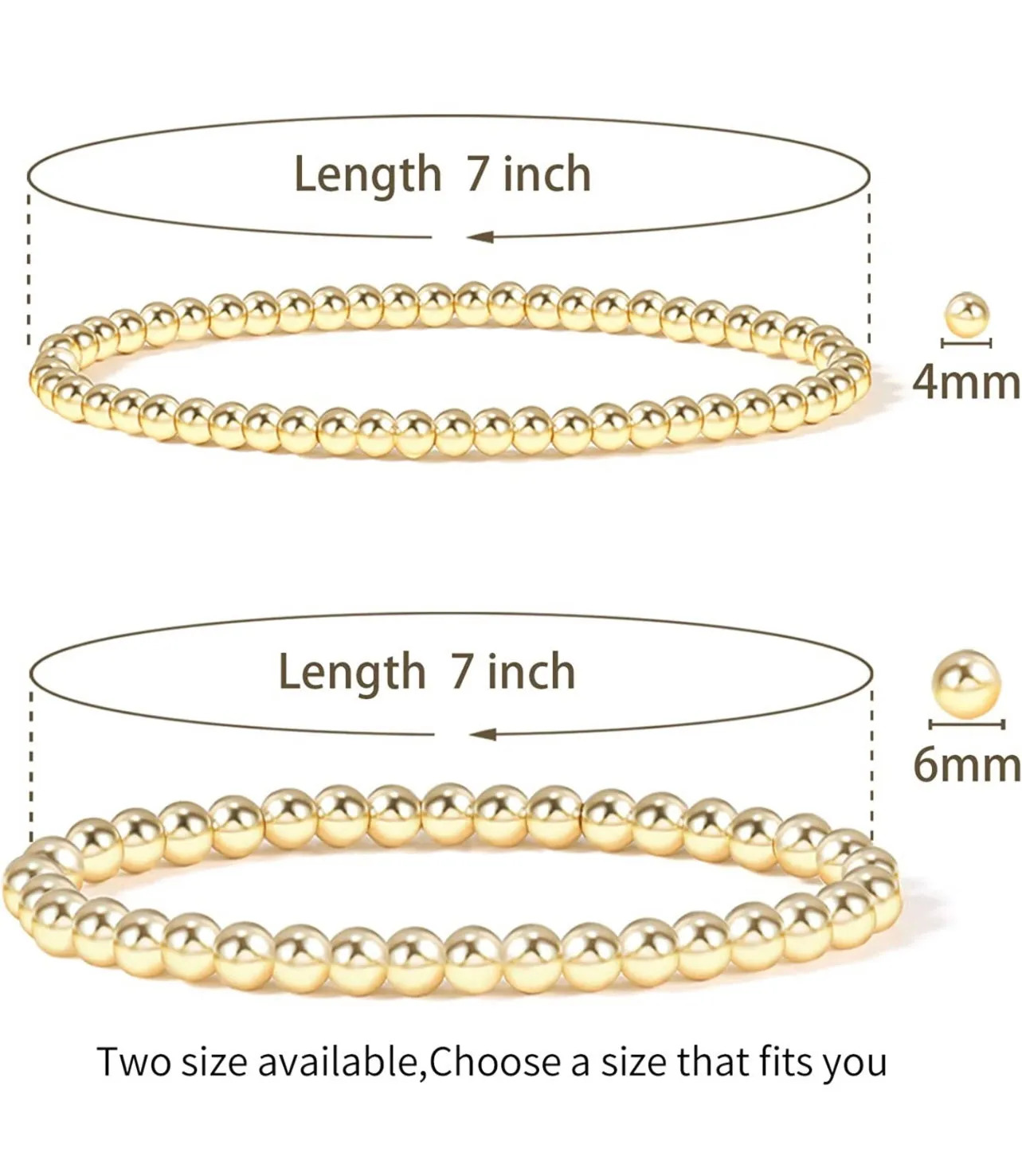 Gigi 14k Gold Plated Beaded Bracelet Set Of 5