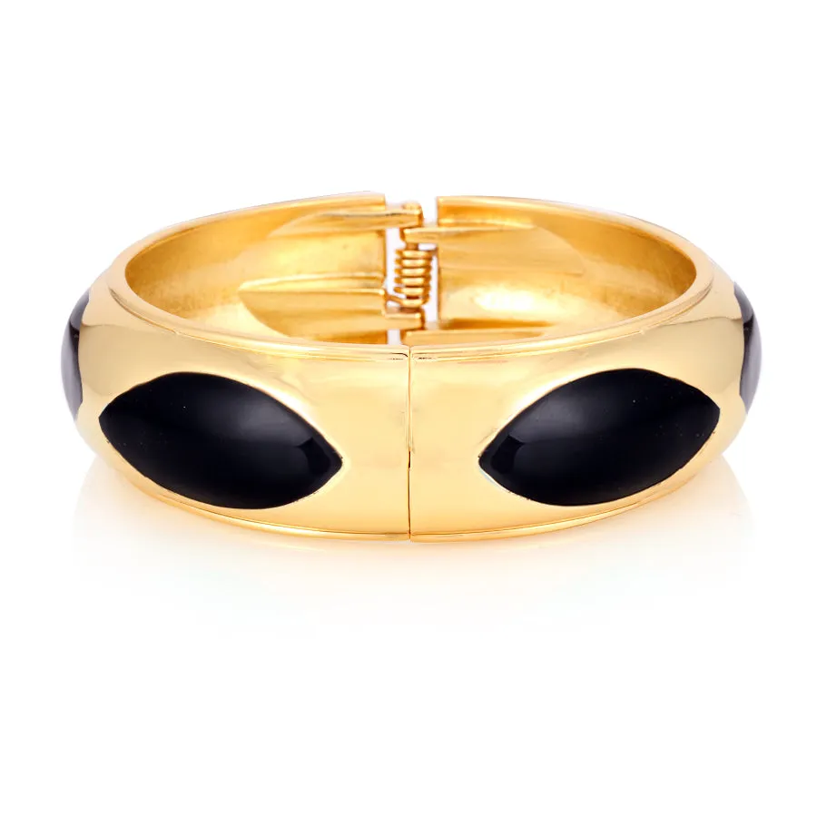 GOLD BLACK METAL BRACELET  #FW1404432 (EC4)