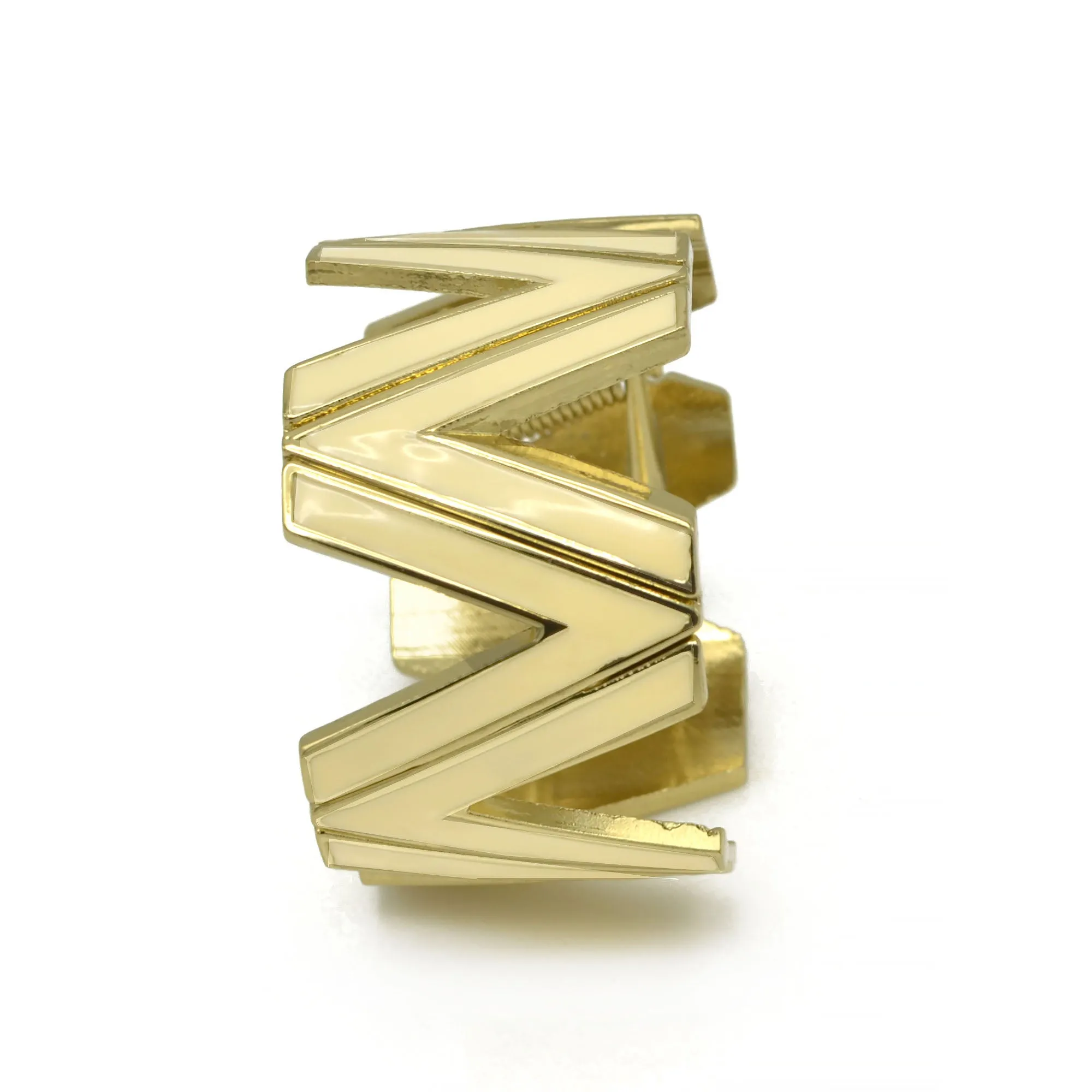 Gold cream enamel Bracelet #SWR-13042701_GLD-WHT (TG15/OE26)