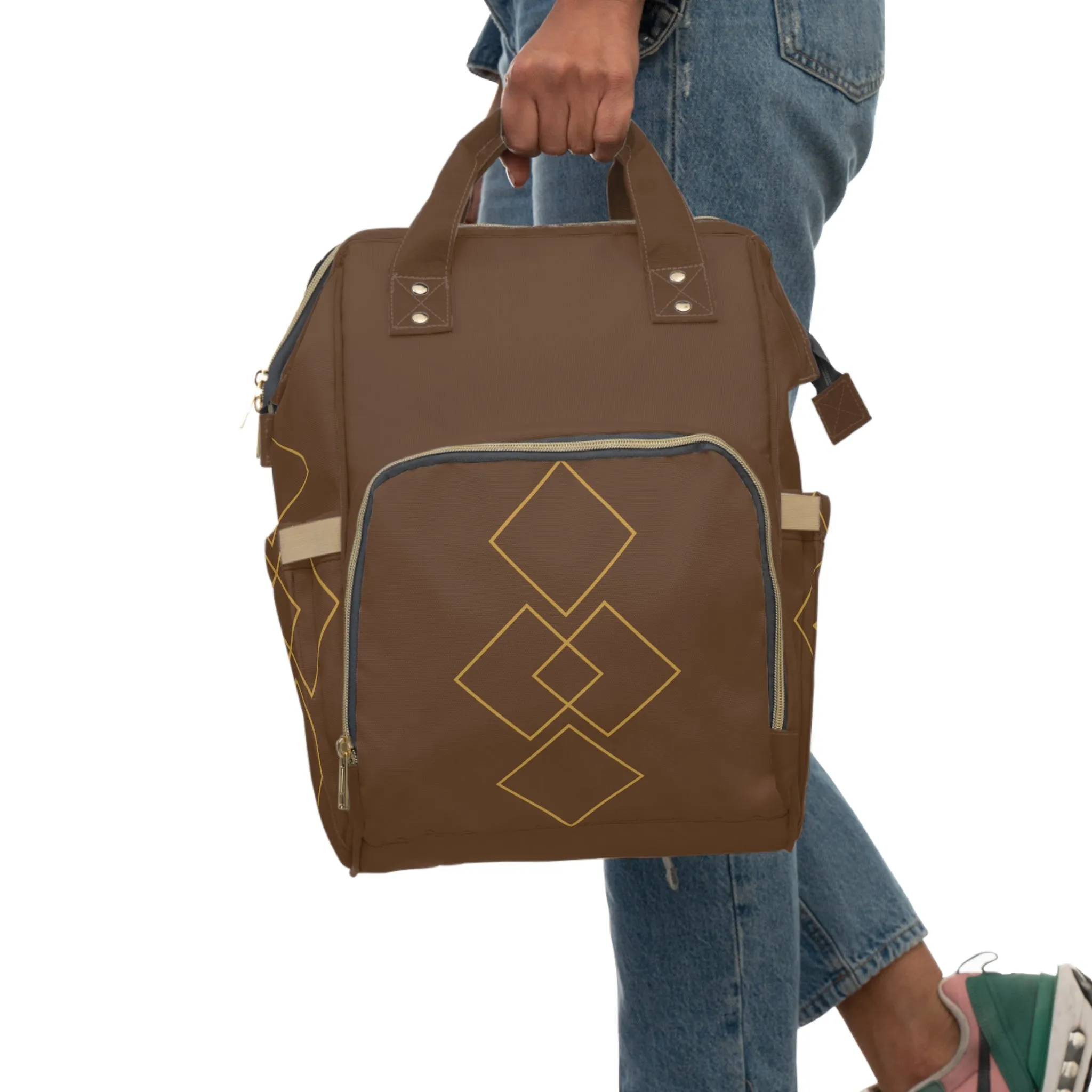 Gold Lines Diaper Backpack