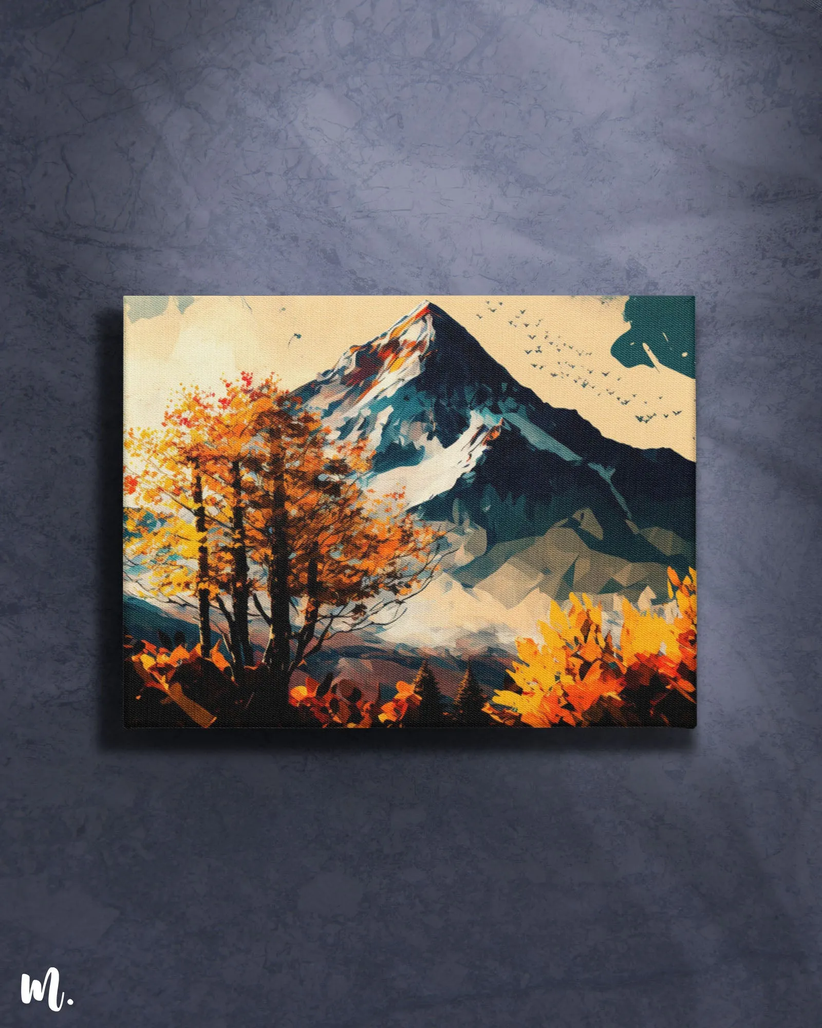 Golden summit canvas art