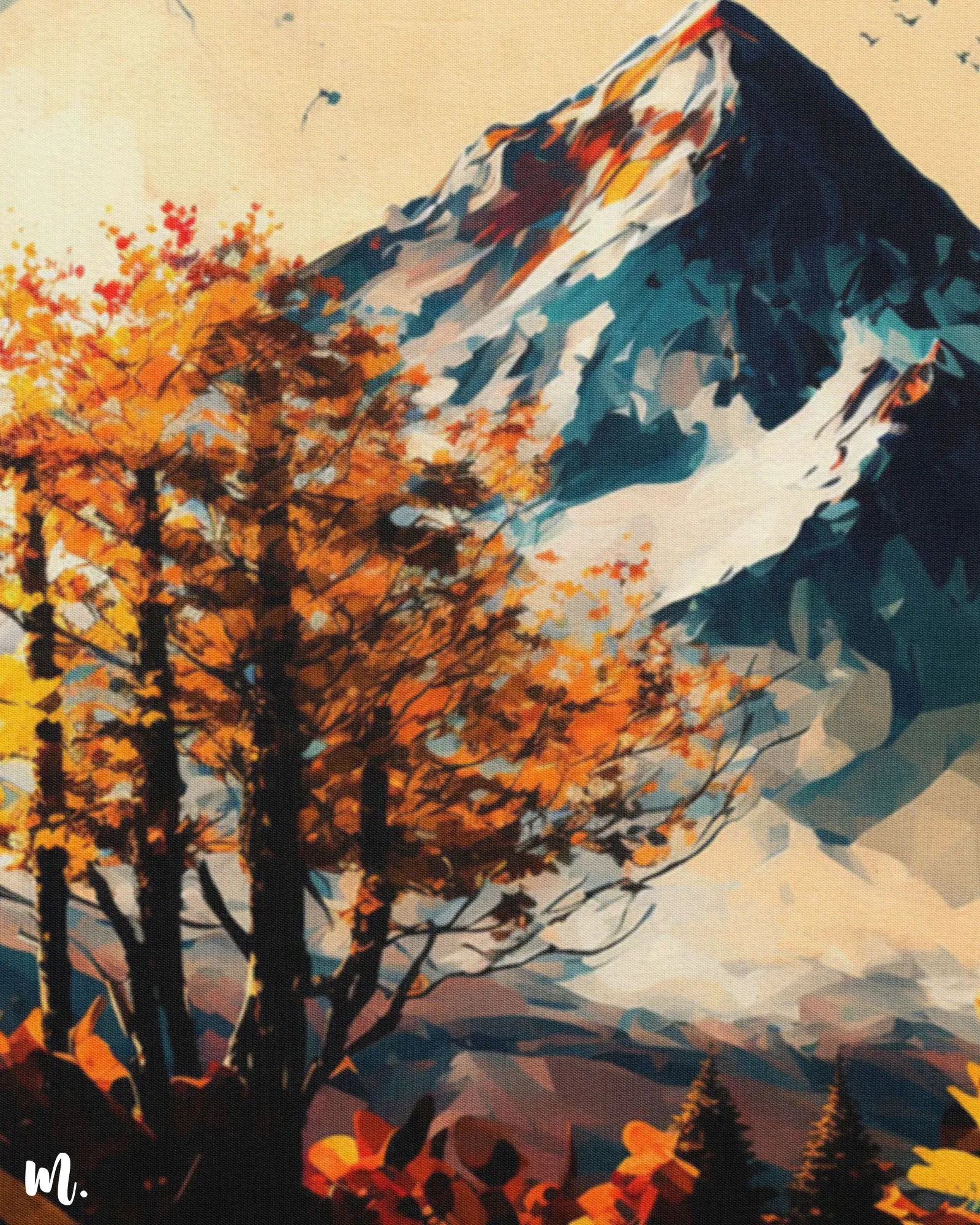 Golden summit canvas art