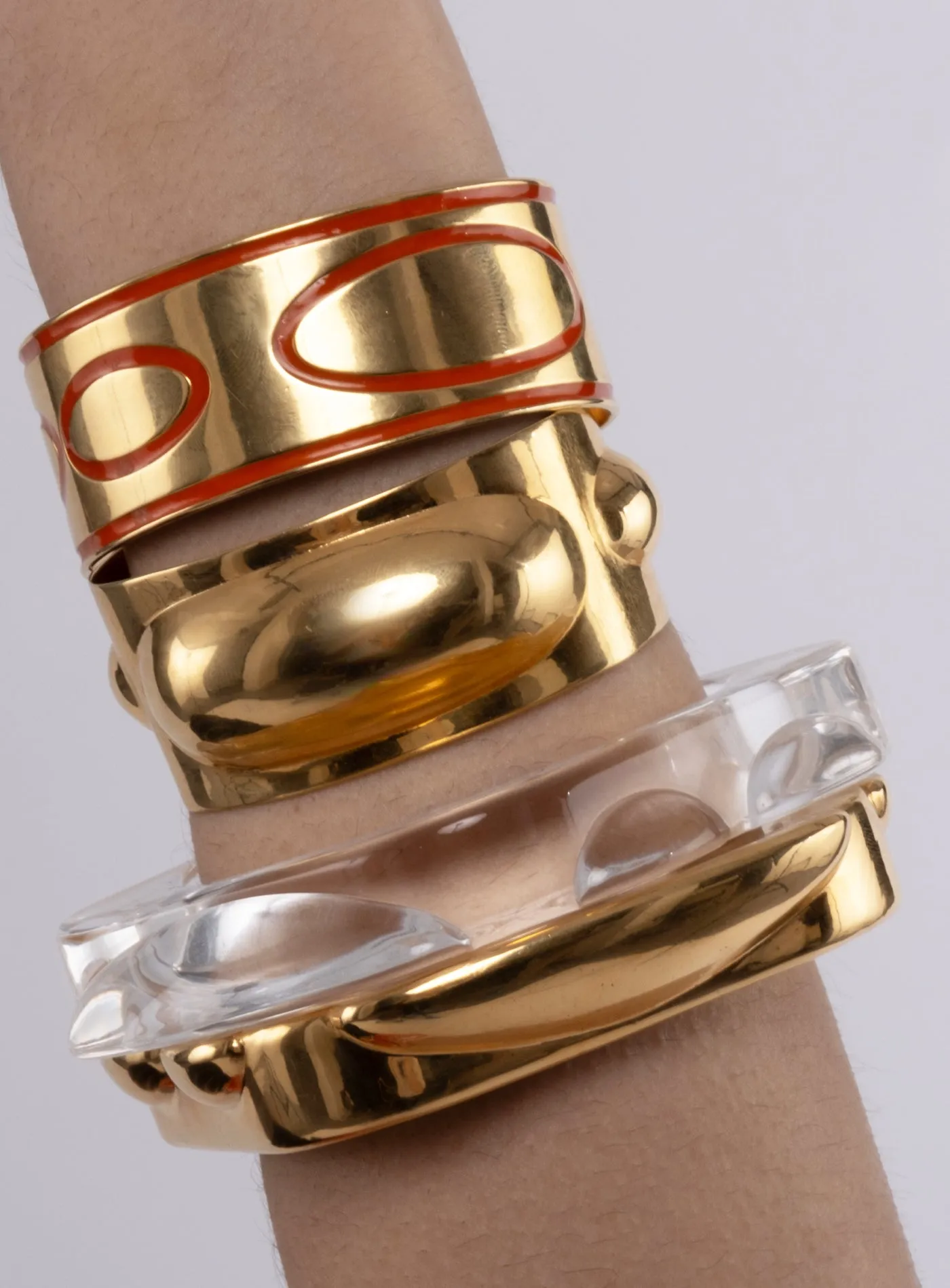 Goldie Orange Emanem Bangle