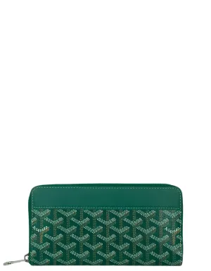 Goyard Goyardine Green Matignon GM Wallet