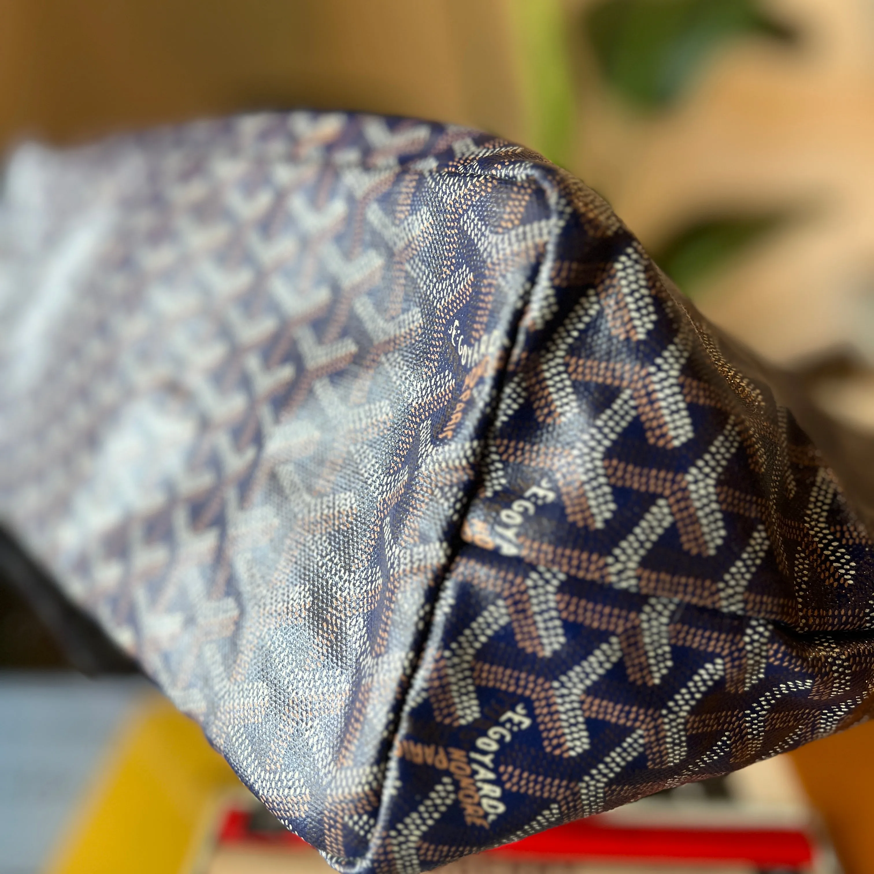 GOYARD Navy Blue Saint Louis PM Tote Bag
