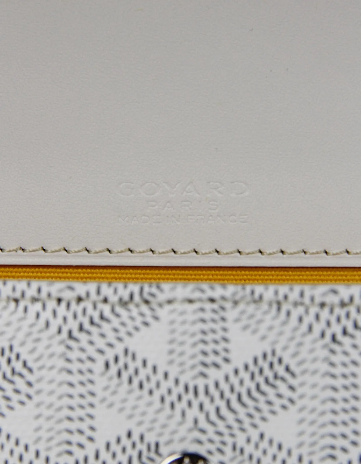 Goyard White Goyardine Monte Carlo Mini Case Wallet