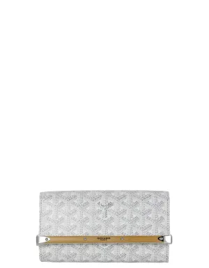 Goyard White Goyardine Monte Carlo Mini Case Wallet