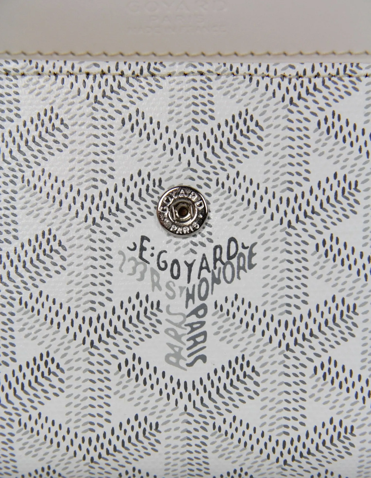 Goyard White Goyardine Monte Carlo Mini Case Wallet