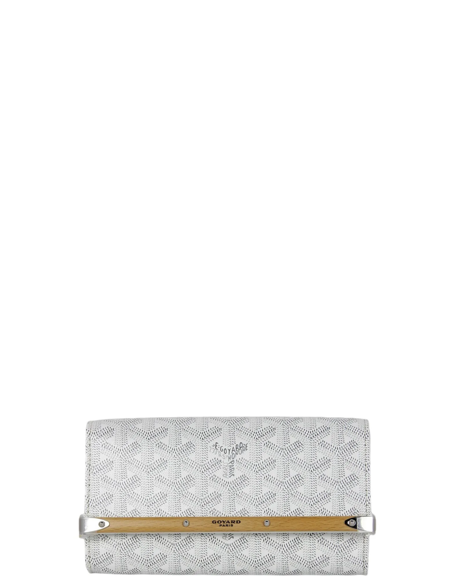 Goyard White Goyardine Monte Carlo Mini Case Wallet