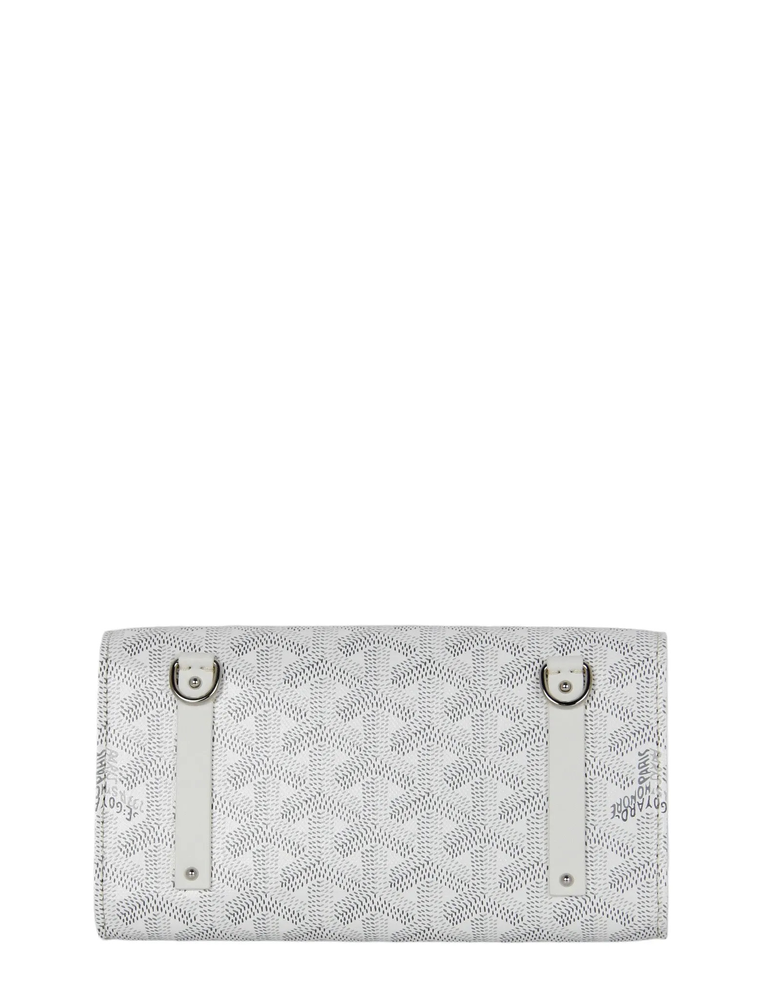 Goyard White Goyardine Monte Carlo Mini Case Wallet