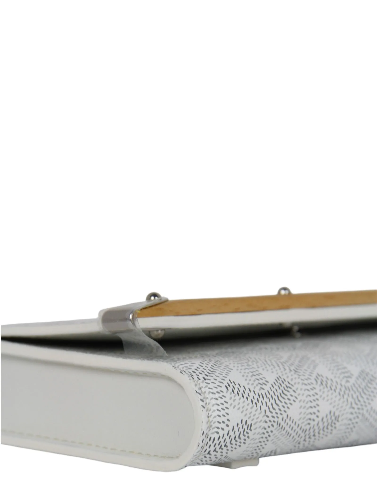 Goyard White Goyardine Monte Carlo Mini Case Wallet