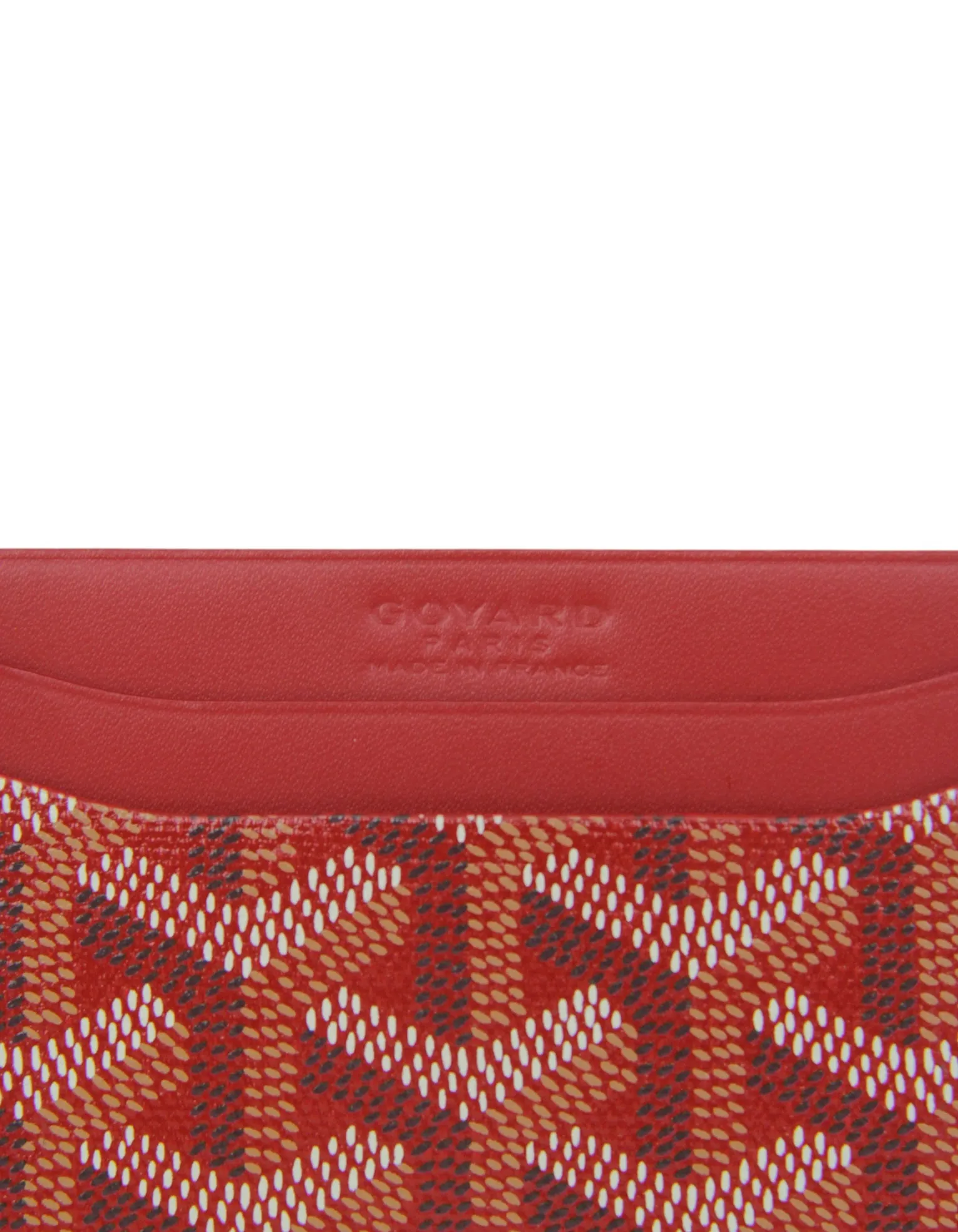 Goyardine Red Saint Sulpice Card Holder