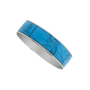 Grand Central Medium Silvertone Celestial Bangle Bracelet