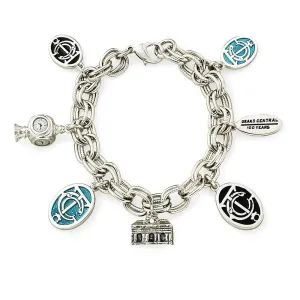 Grand Central Silvertone Multi-Charm Bracelet