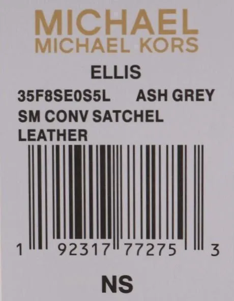 Gray ELLIS Leather Satchel Bag