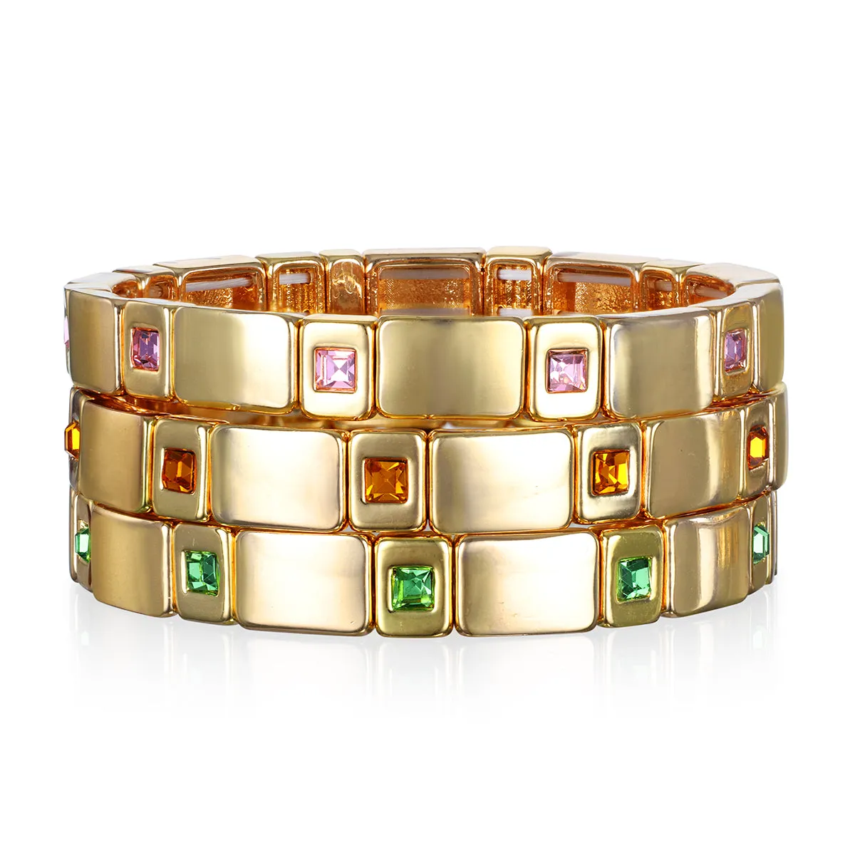 Green Golden Tile Bracelet