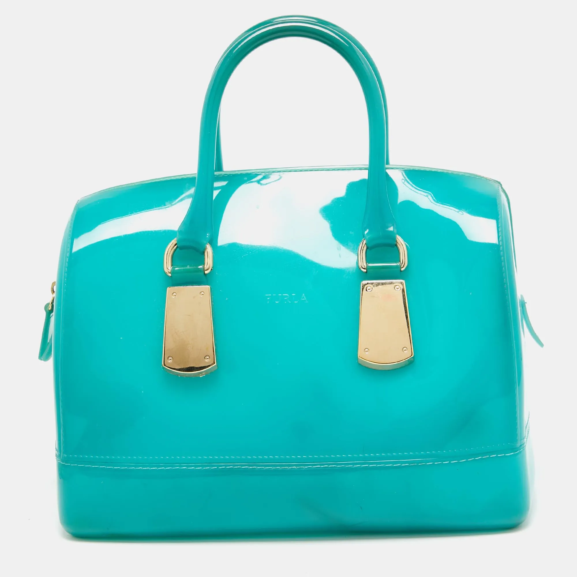 Green Rubber Candy Satchel