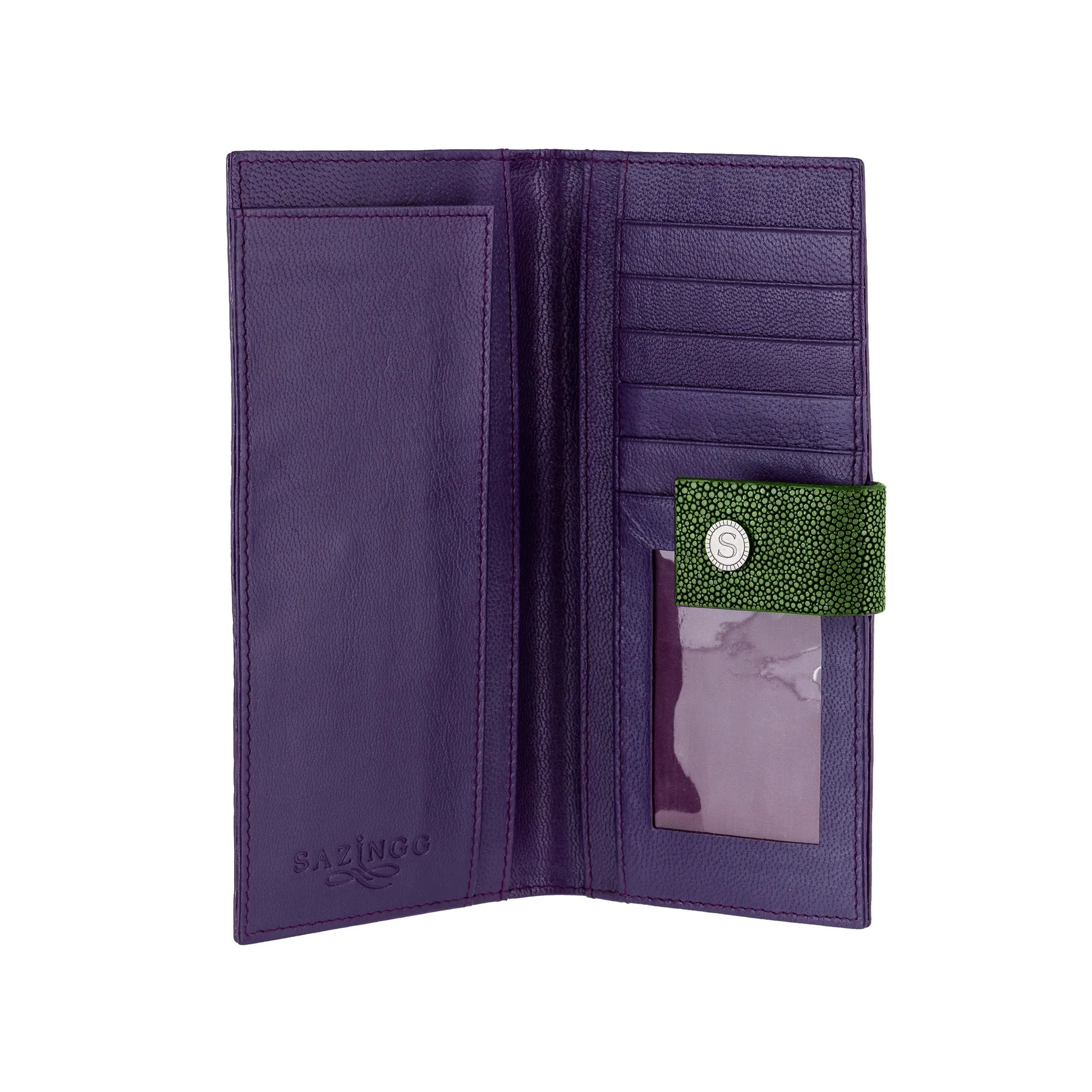 Green  Stingray Leather Wallet