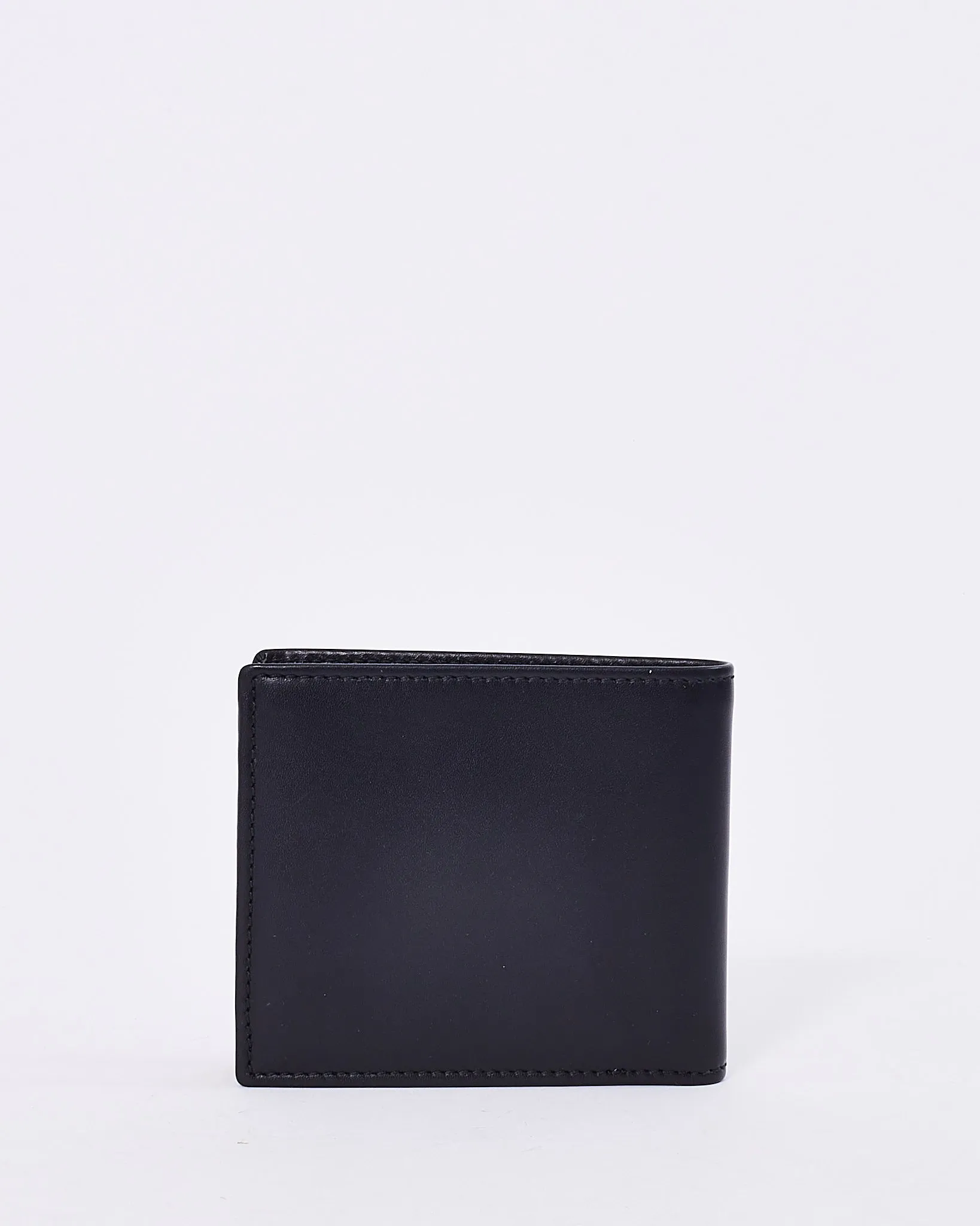 Gucci Black Smooth Leather Studded Interlocking GG Bi Fold Wallet