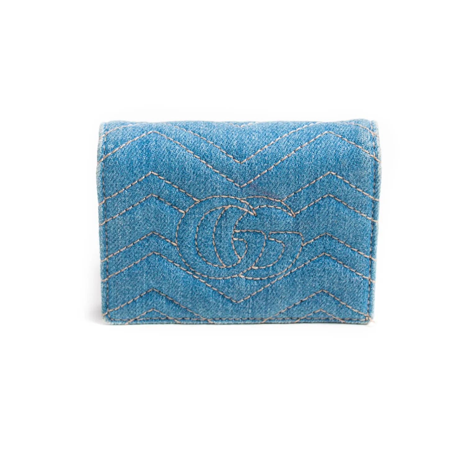 Gucci GG Marmont Denim Wallet