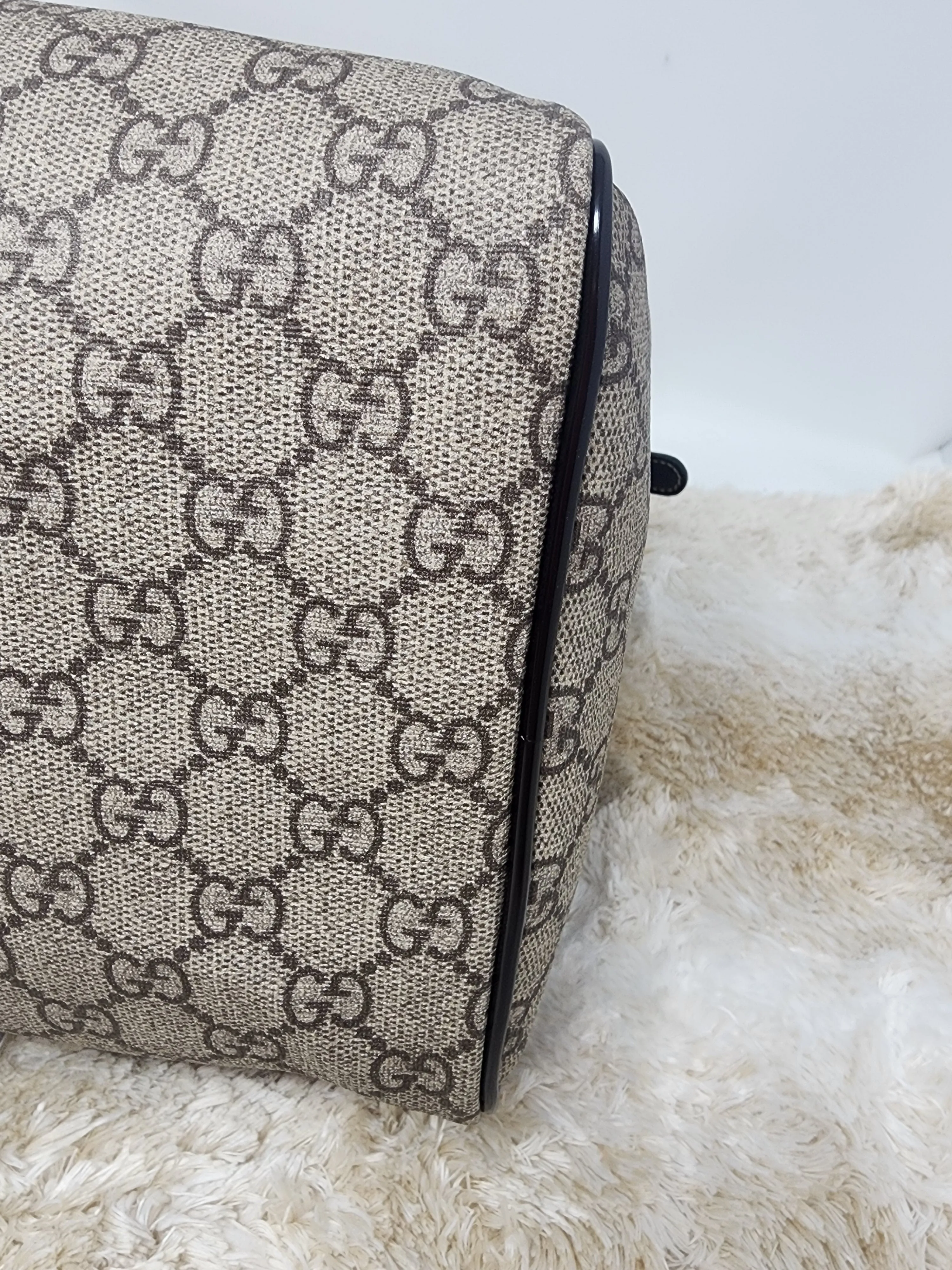 Gucci GG Plus Monogram Tattoo Heart Medium Joy Boston Dark Brown