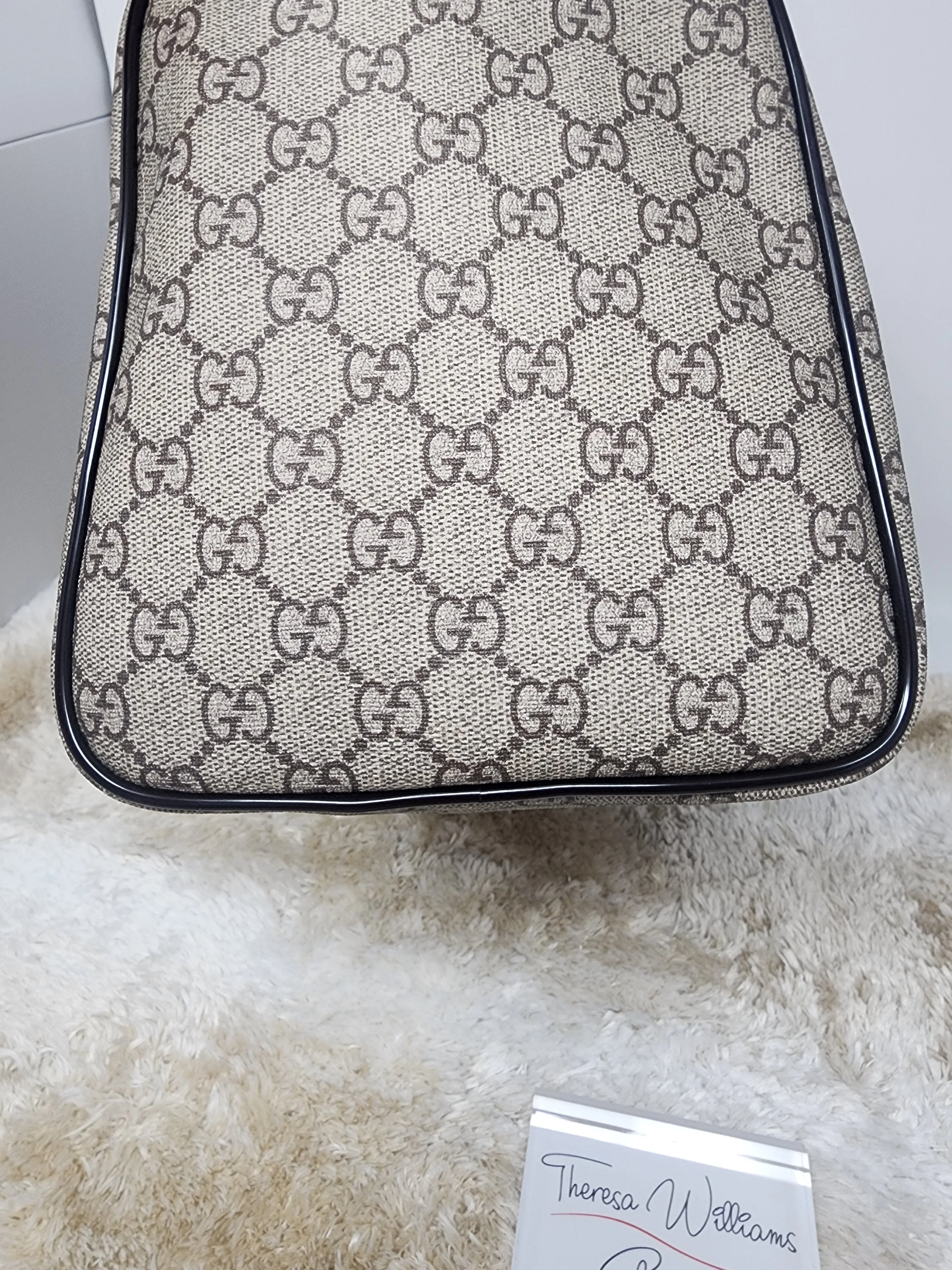 Gucci GG Plus Monogram Tattoo Heart Medium Joy Boston Dark Brown