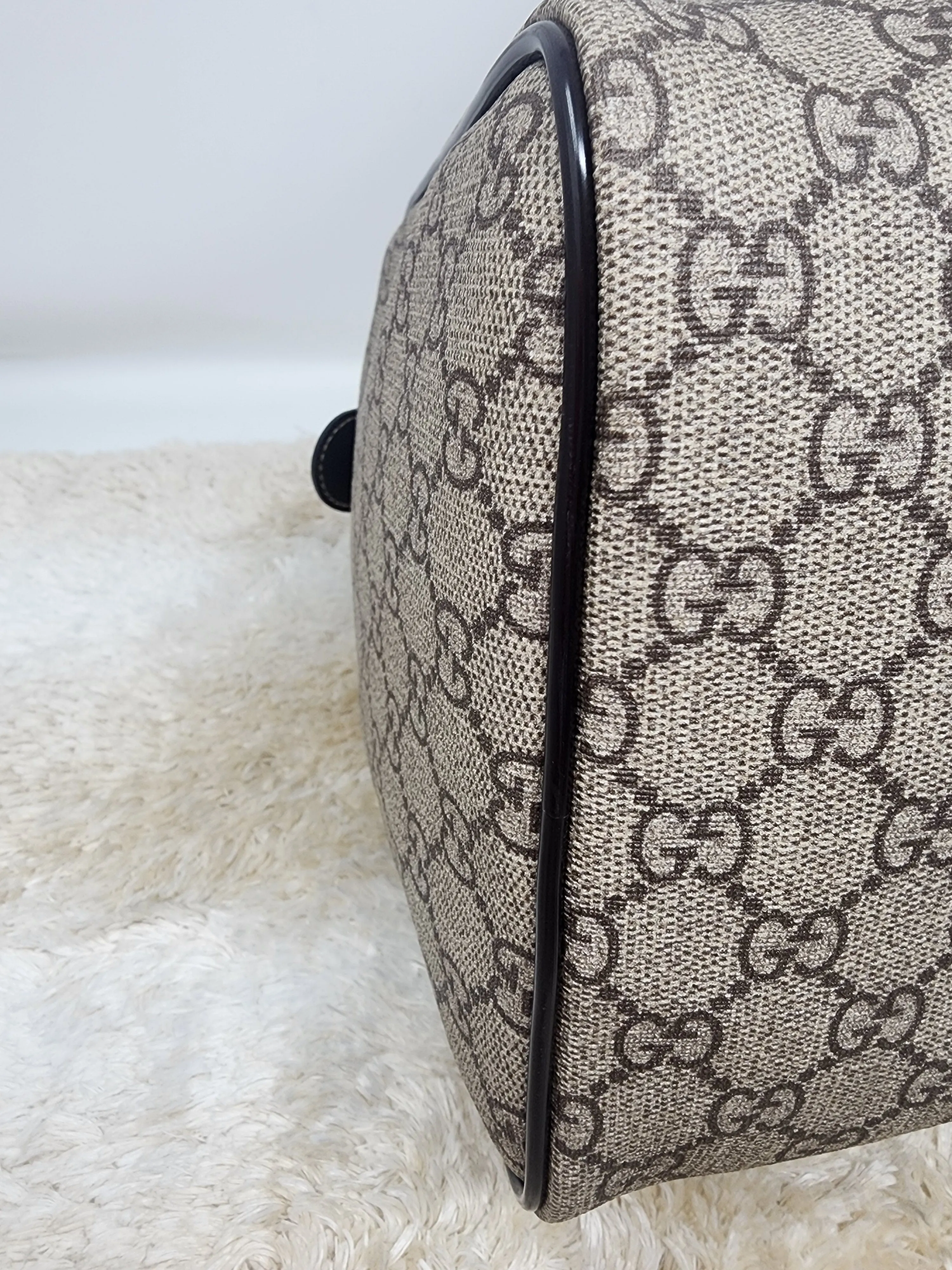 Gucci GG Plus Monogram Tattoo Heart Medium Joy Boston Dark Brown
