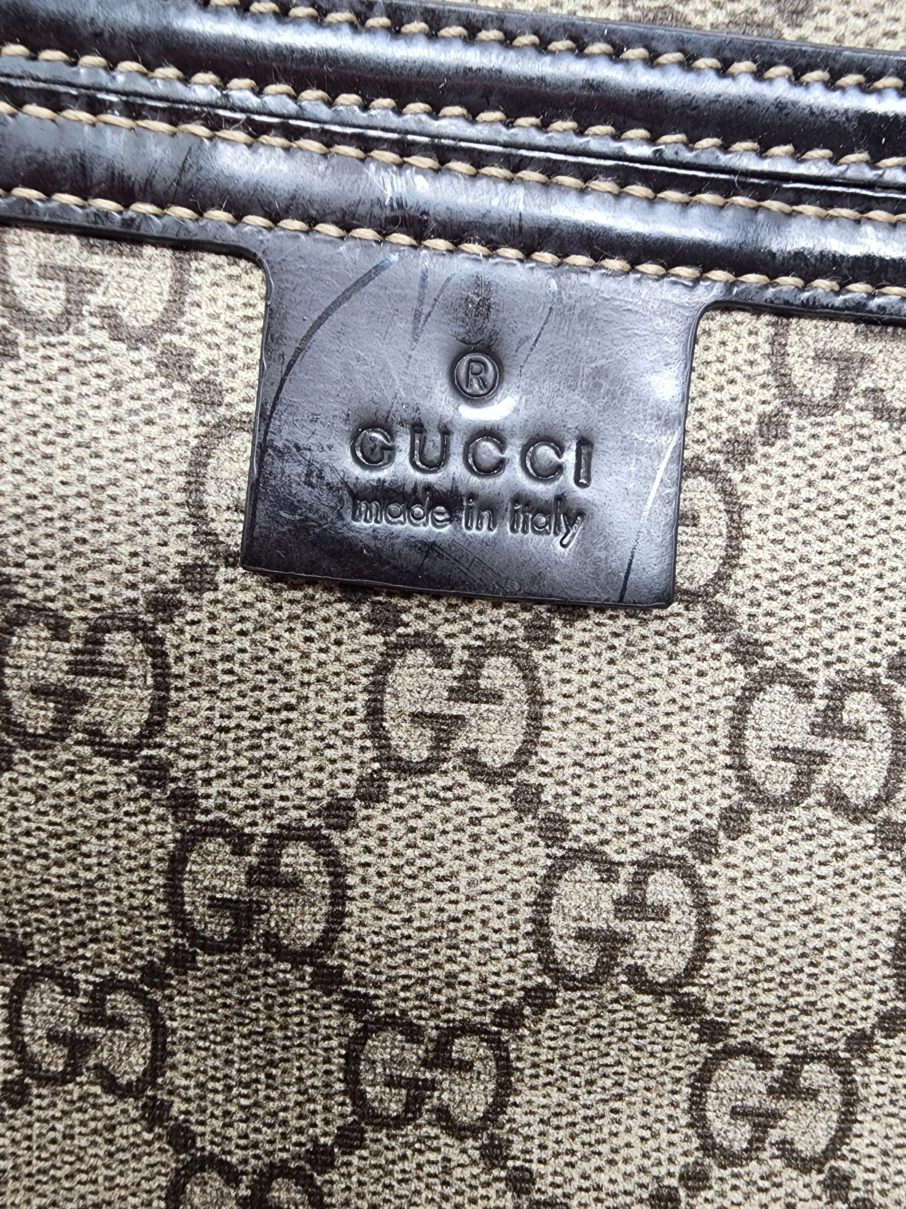Gucci GG Plus Monogram Tattoo Heart Medium Joy Boston Dark Brown