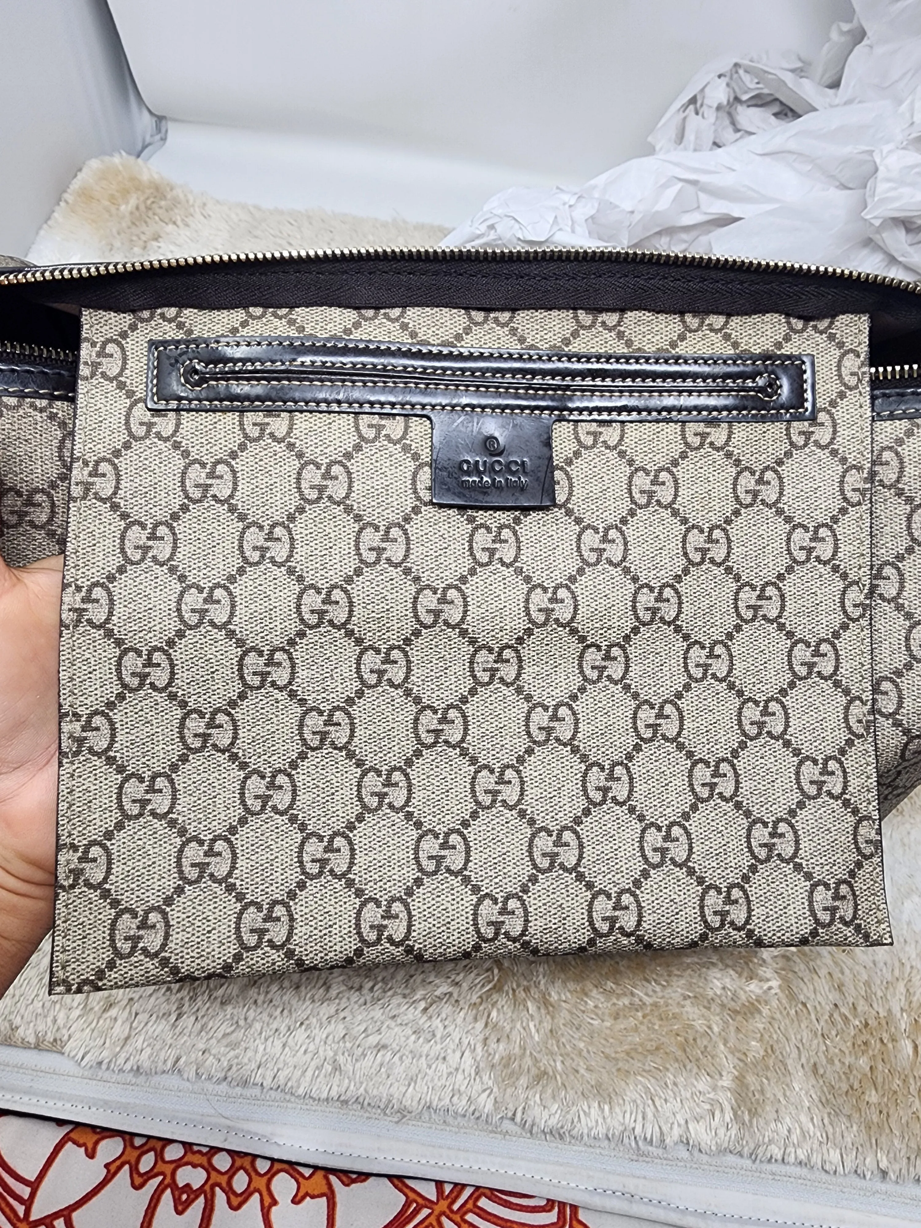 Gucci GG Plus Monogram Tattoo Heart Medium Joy Boston Dark Brown