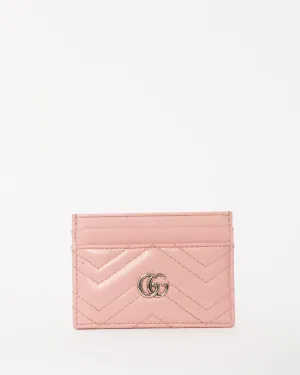 Gucci Pink Leather Marmont Card Holder