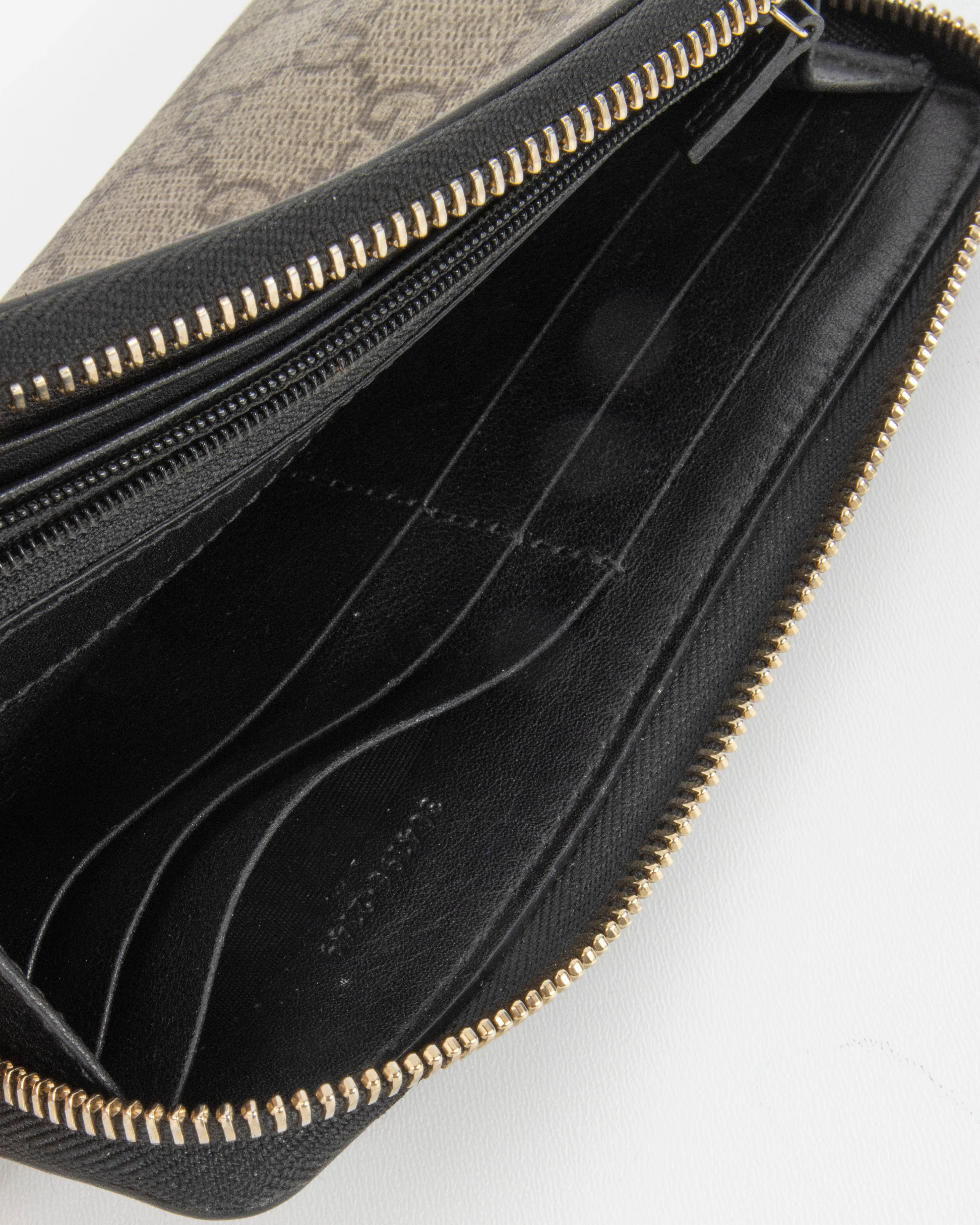 Gucci Supreme GG Canvas Italy Continental Zippy Wallet