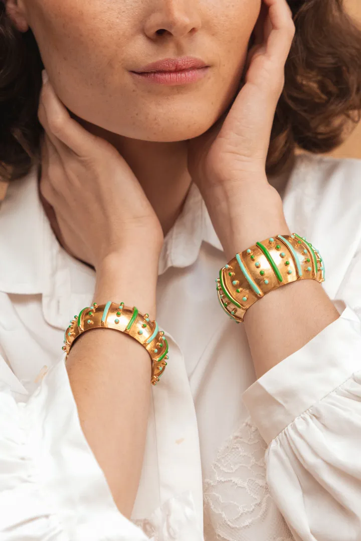 Gypset Cuff with Green and Turquoise