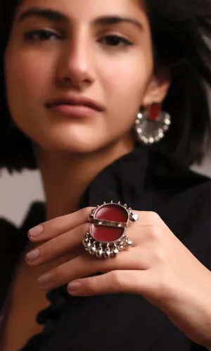 Half Moon Ghunghroo Ring