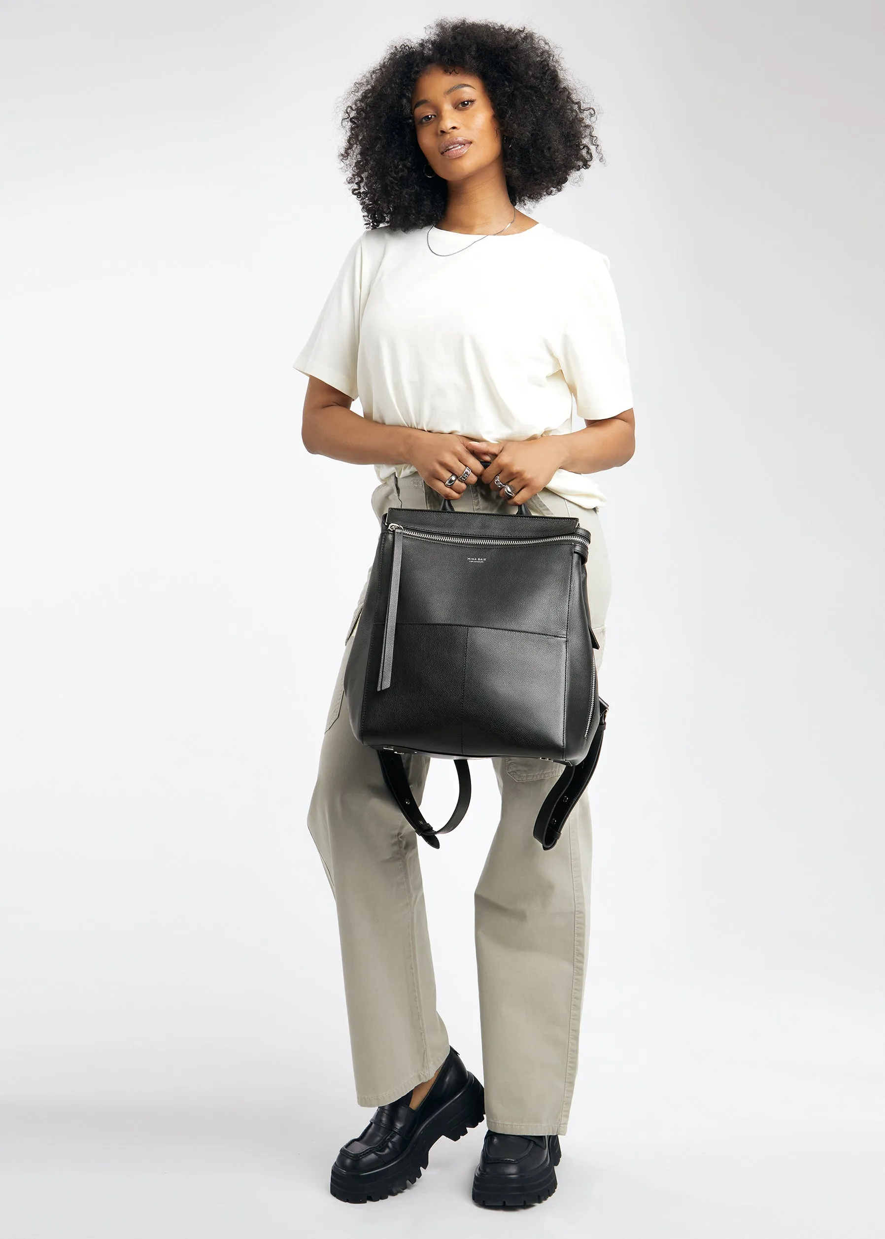 Harper Midi Backpack (Leather)