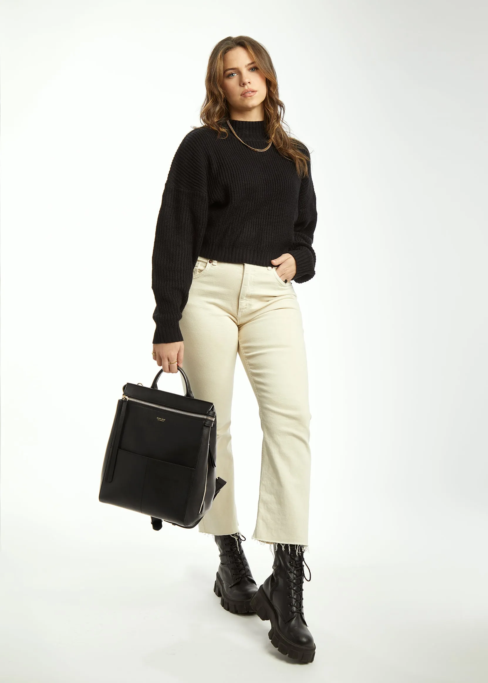 Harper Midi Backpack (Leather)