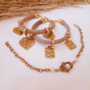 Hearted Tree Set - Leather