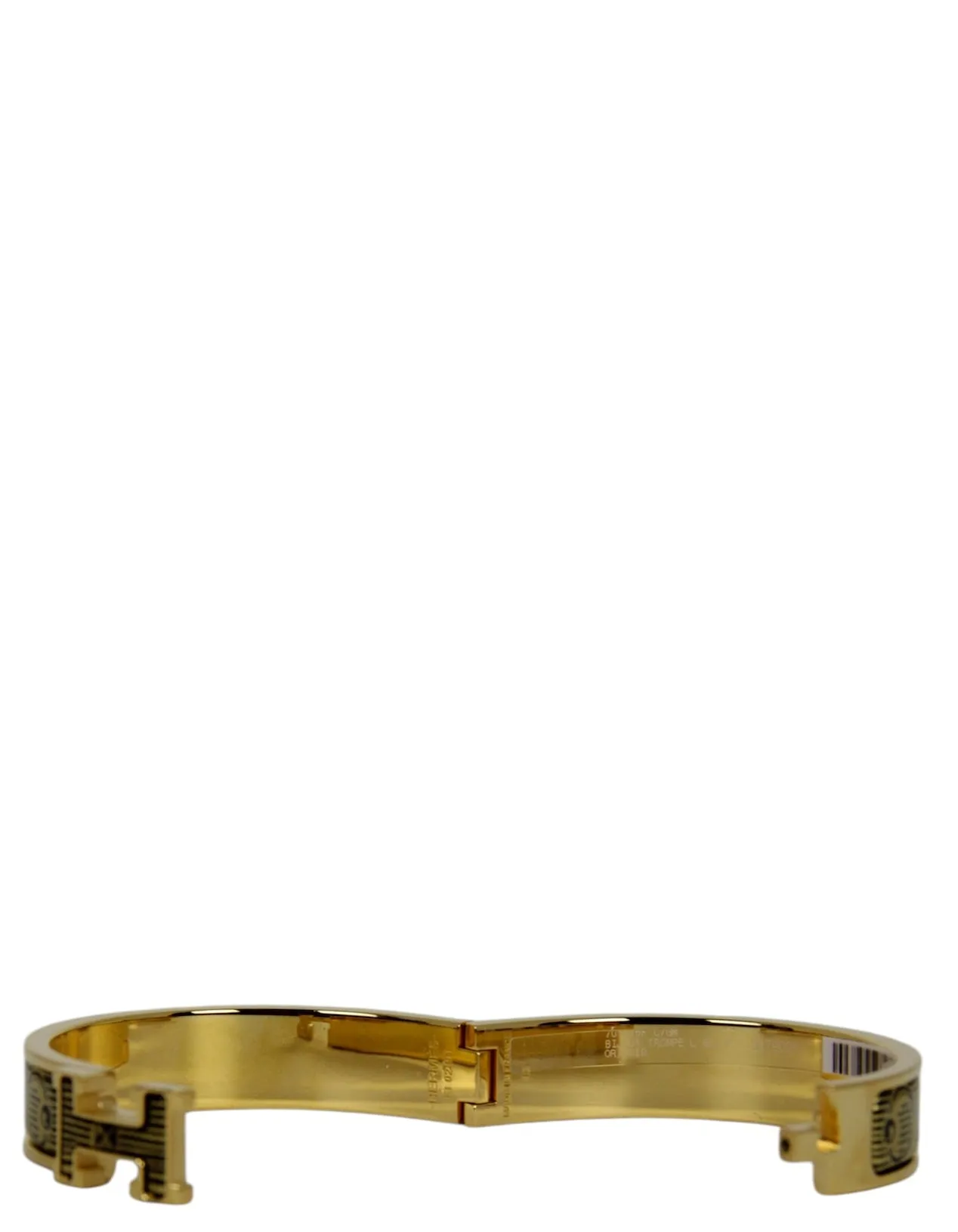 Hermes Black/Gold Narrow Bijoux Trompe L'Oeil H Clic Clac GM