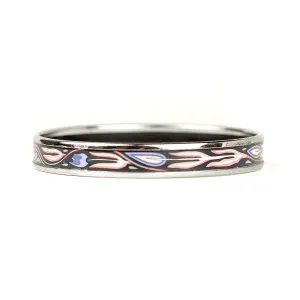 Hermes Bracelet Enamel Palladium Silver 70 Narrow