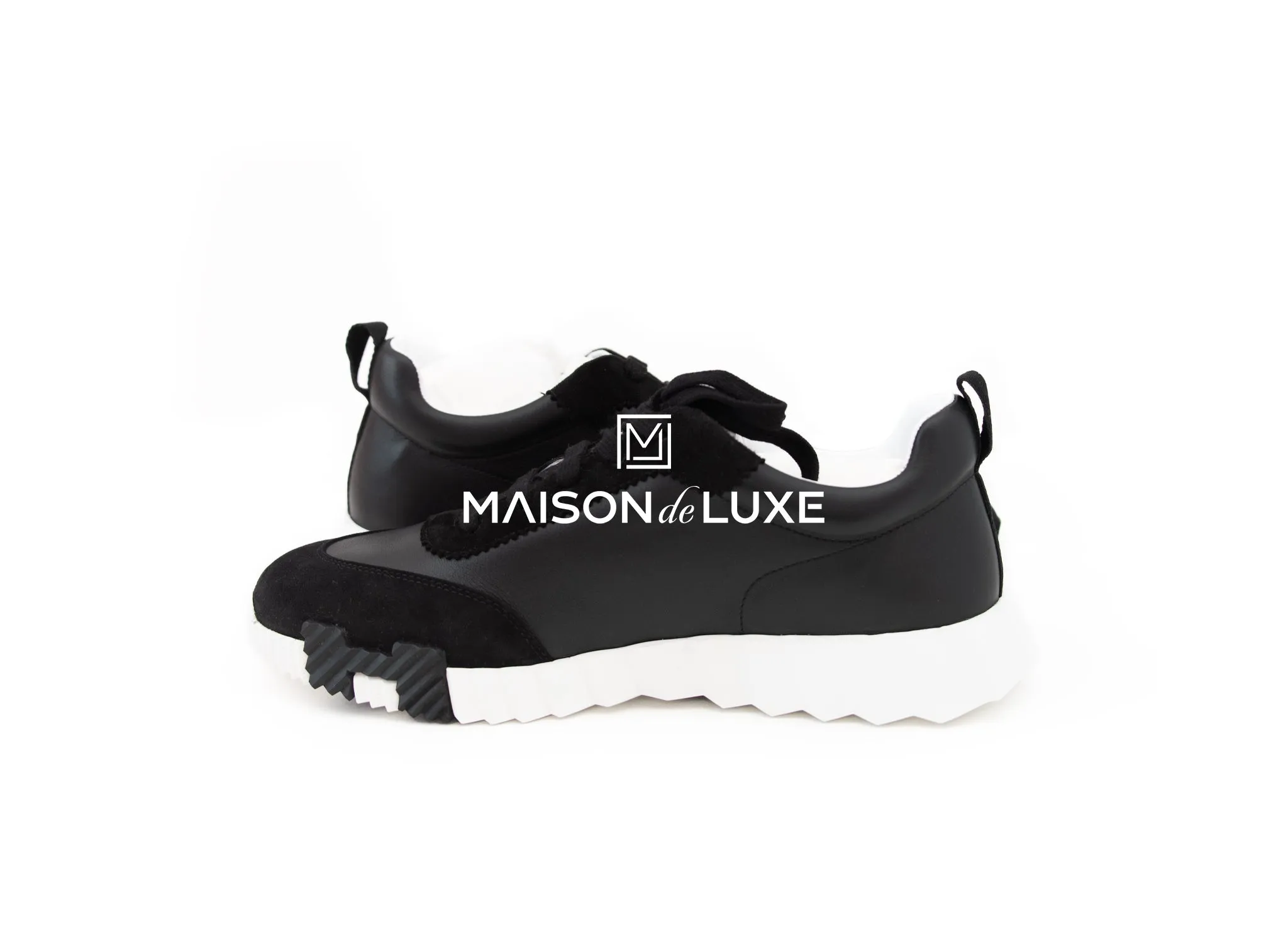 Hermes Men's Black Bouncing 43 Sneaker