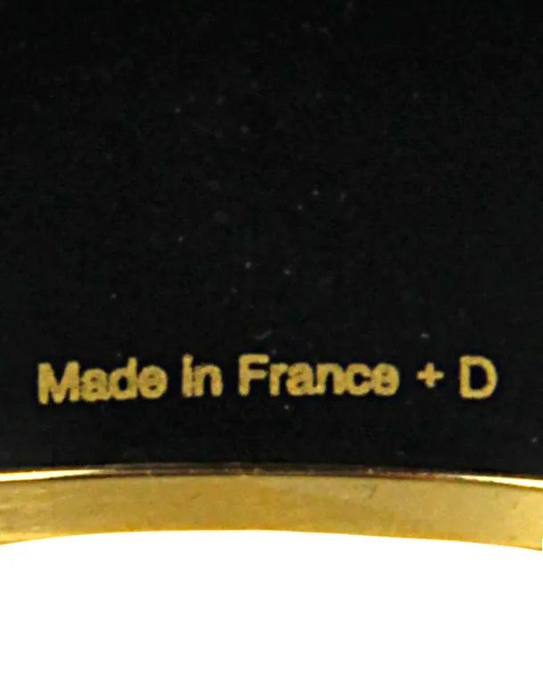 Hermes NEW Gold/ Au Paradis Faubourg Rainbow Wide Enamel Bangle sz 65