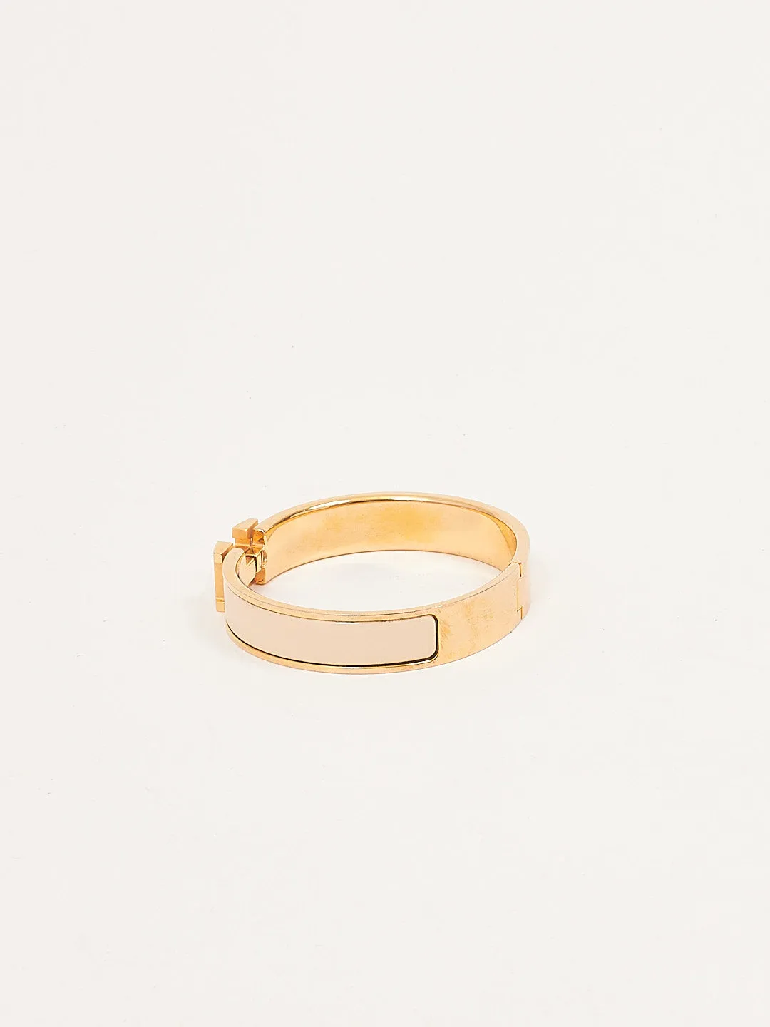 Hermes Nude Rose Gold Tone Clic Clac Small H Bracelet