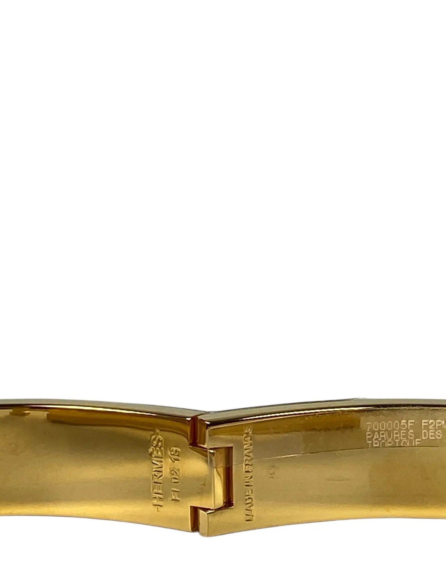 Hermes Tropique/Gold Narrow H Clic Clac PM