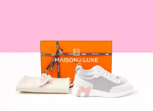 Hermes Women's Gris Lulea Bouncing 37 Sneaker