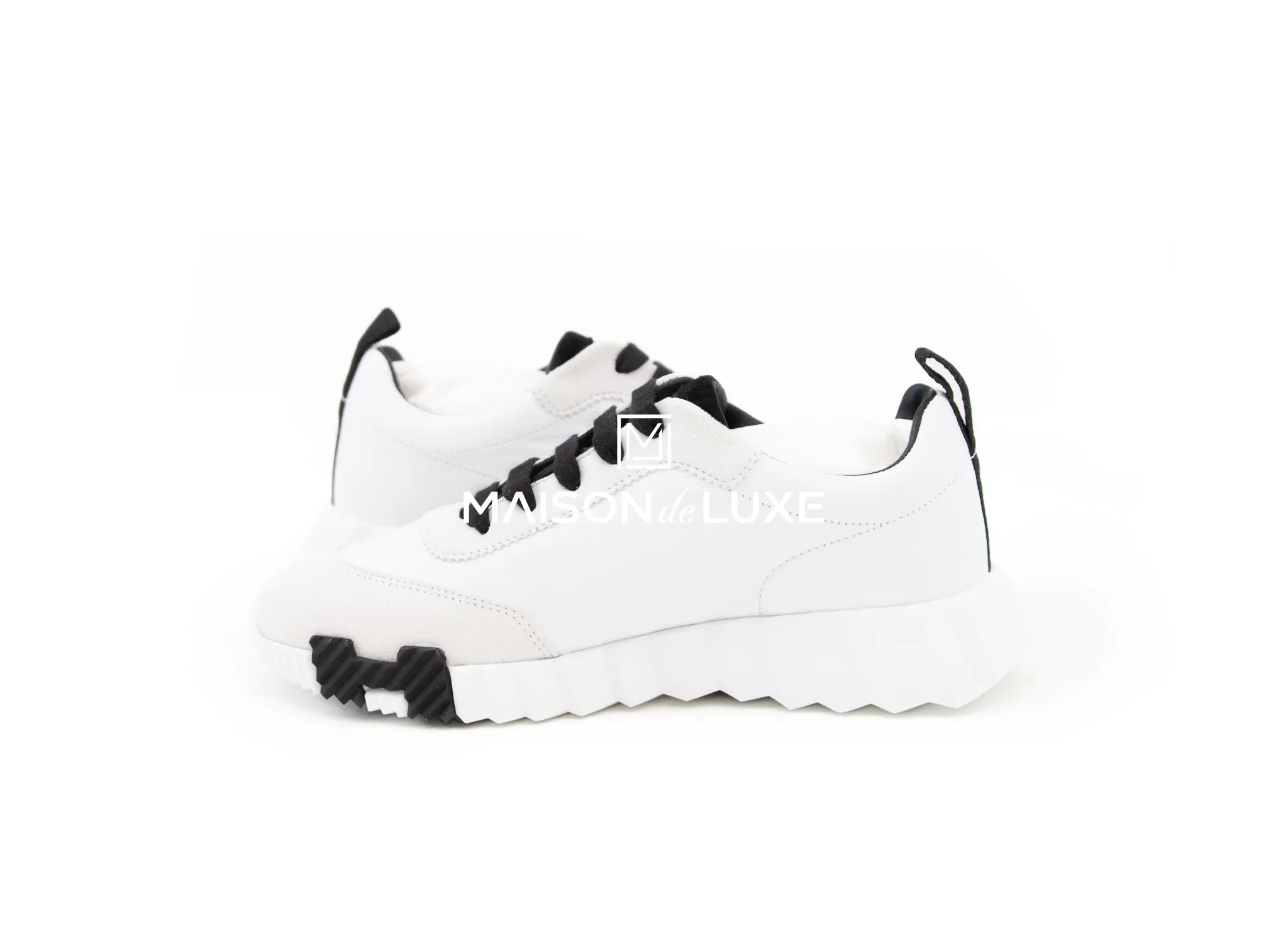 Hermes Women's White Bouncing 36 Sneaker