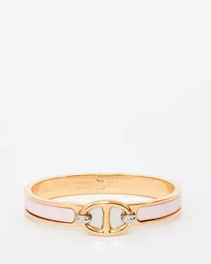 Hermès Pink Clic Chaine d'Ancre Bracelet - PM