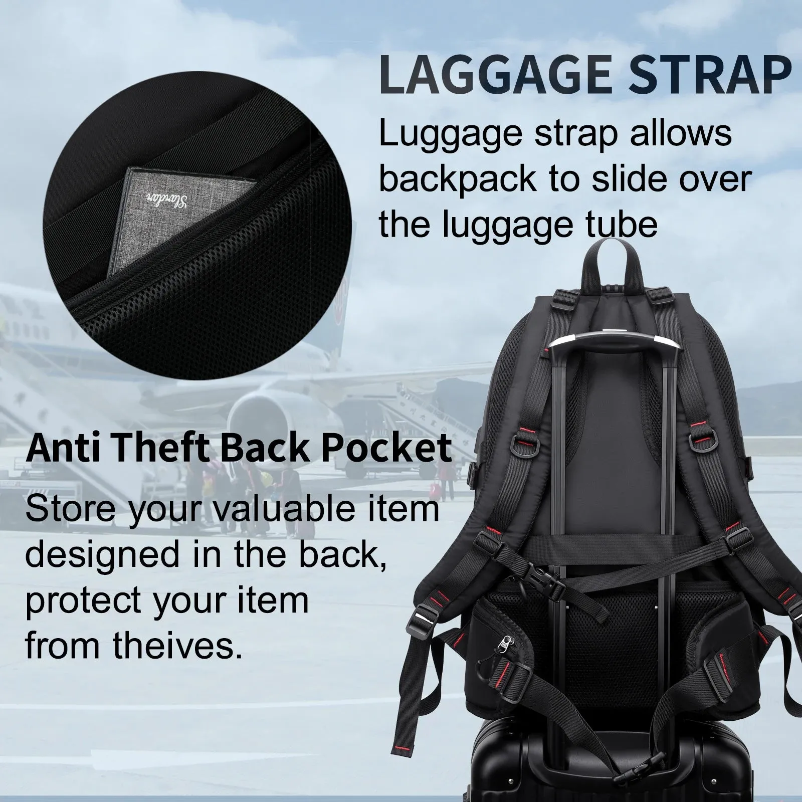 Hiking backpack, outdoor camping backpack, 40L waterproof sports mountaineering bag, men's and women's travel backpack