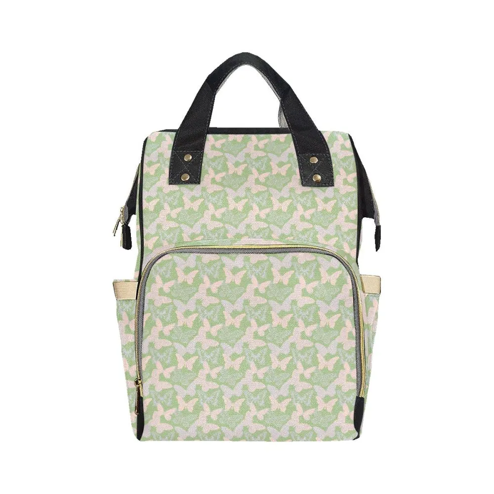 Holly Green and Pink Butterfly Backpack