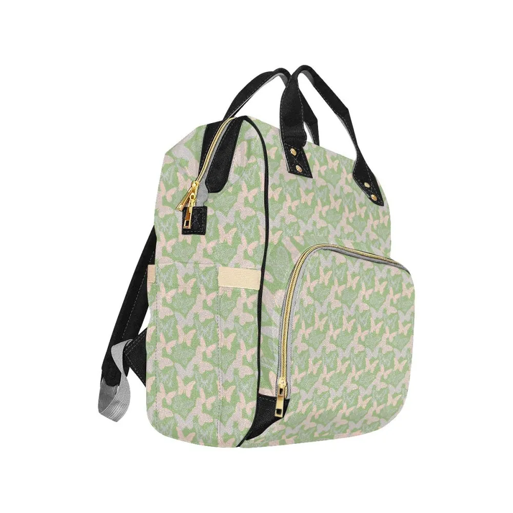 Holly Green and Pink Butterfly Backpack