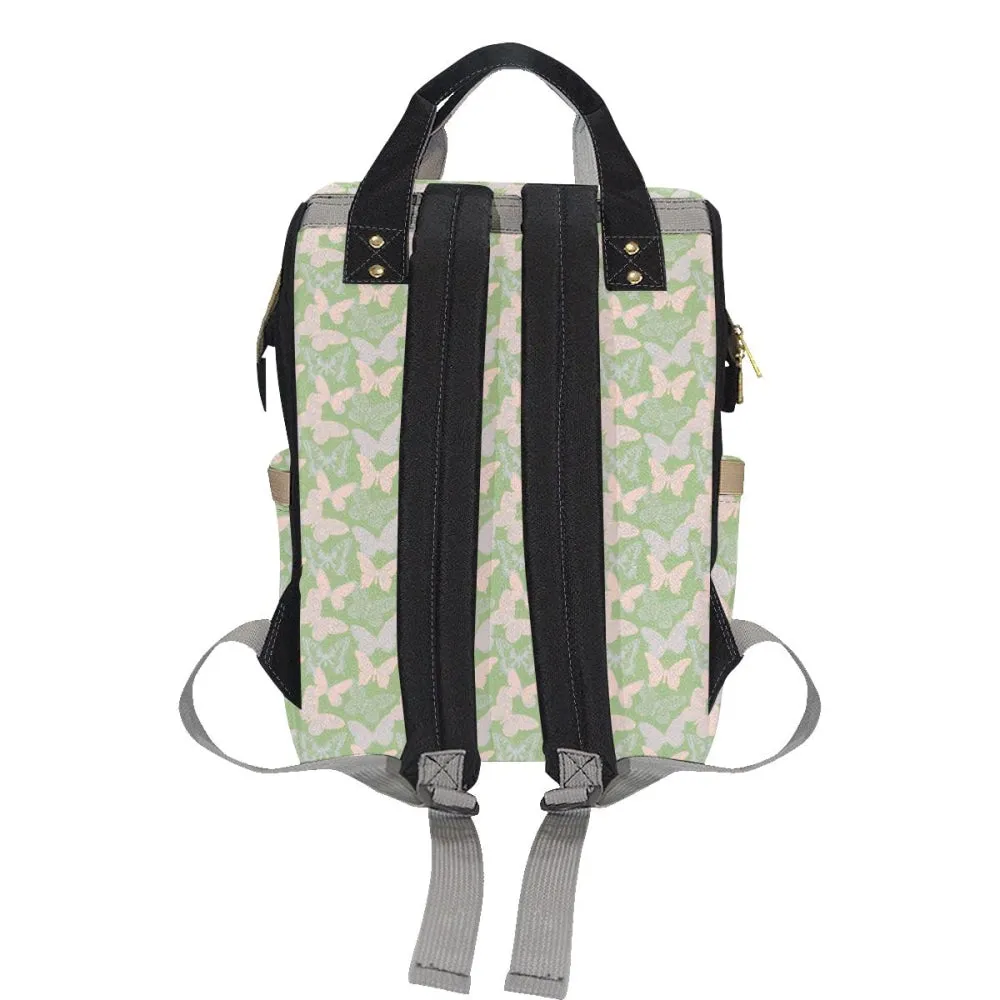 Holly Green and Pink Butterfly Backpack