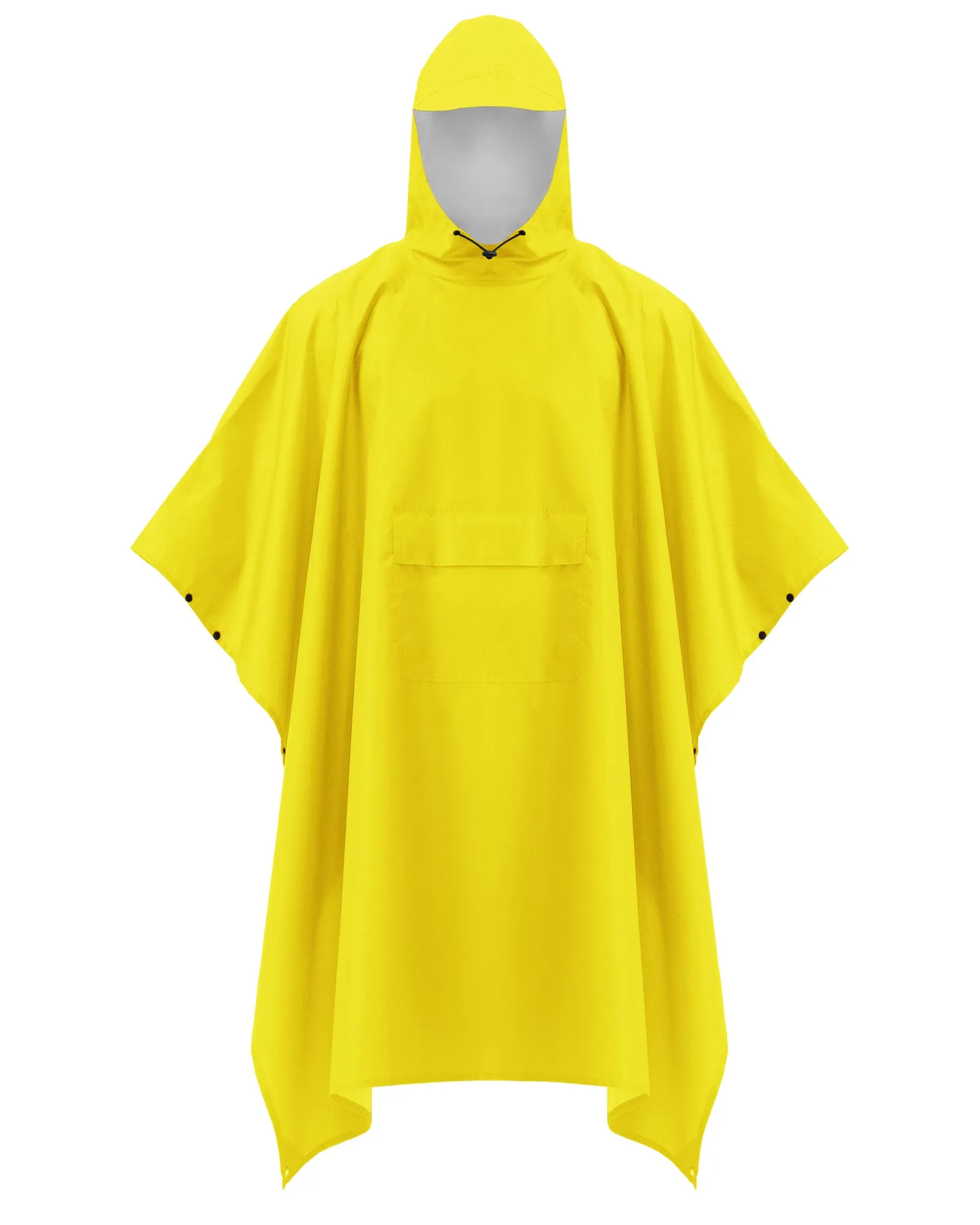 iCreek Hooded Rain Poncho with Pocket Waterproof Raincoat Jacket Lightweight Unisex